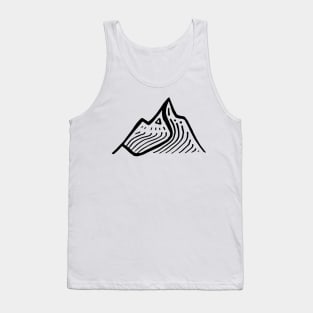 Simple Mountain Line Art Tank Top